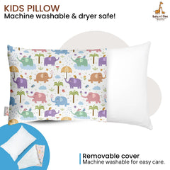 Premium Baby Pillow For Kids, Super Soft Cotton Kids Cushion - 12 X 18 Inches | For 5 Years Old Kids, Adorable Animal & Cartoon Prints | Bed Pillow, Washable, Easy To Care - Pillow 07