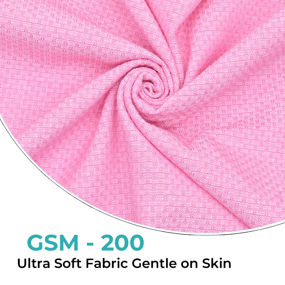 The Better Home Cotton Large Size Bath Towel 1200 Gsm | Soft Towel For Men Women Anti-Odour High Absorbency Quick Dry Towel (Pink) - 4 Pcs