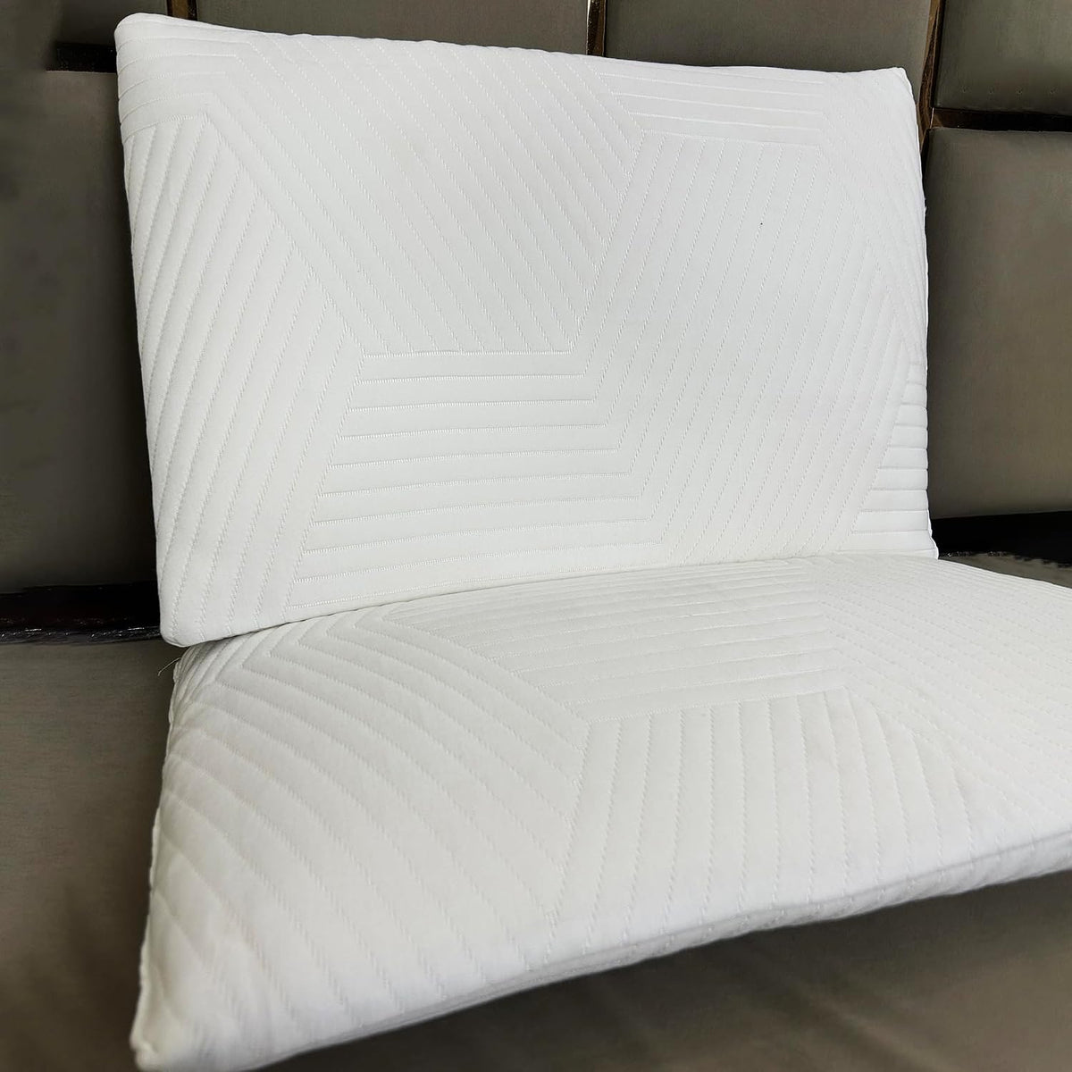 Ultra Slim Memory Foam Pillow, Soft & Fluffy Slim Pillow For Sleeping, White, Standard Size - 46 X 70 Cm | Cervical Support, Neck Support, Anti Allergic, Lightweight, Soft, Breathable