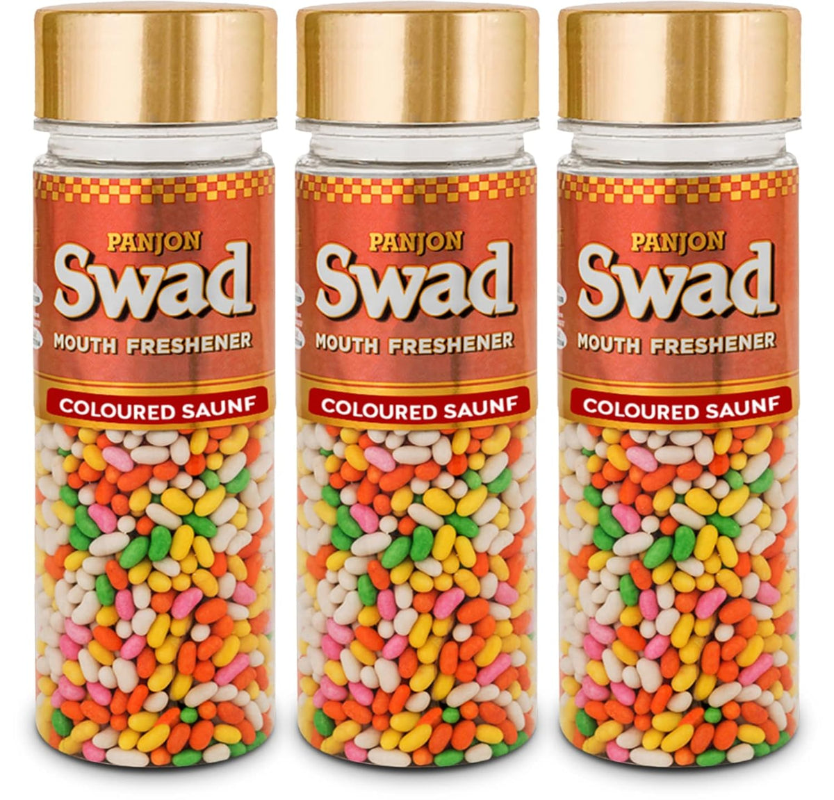 Panjon Swad Colourful Sweet Saunf Mouth Freshener 540gm, (180gm *3)