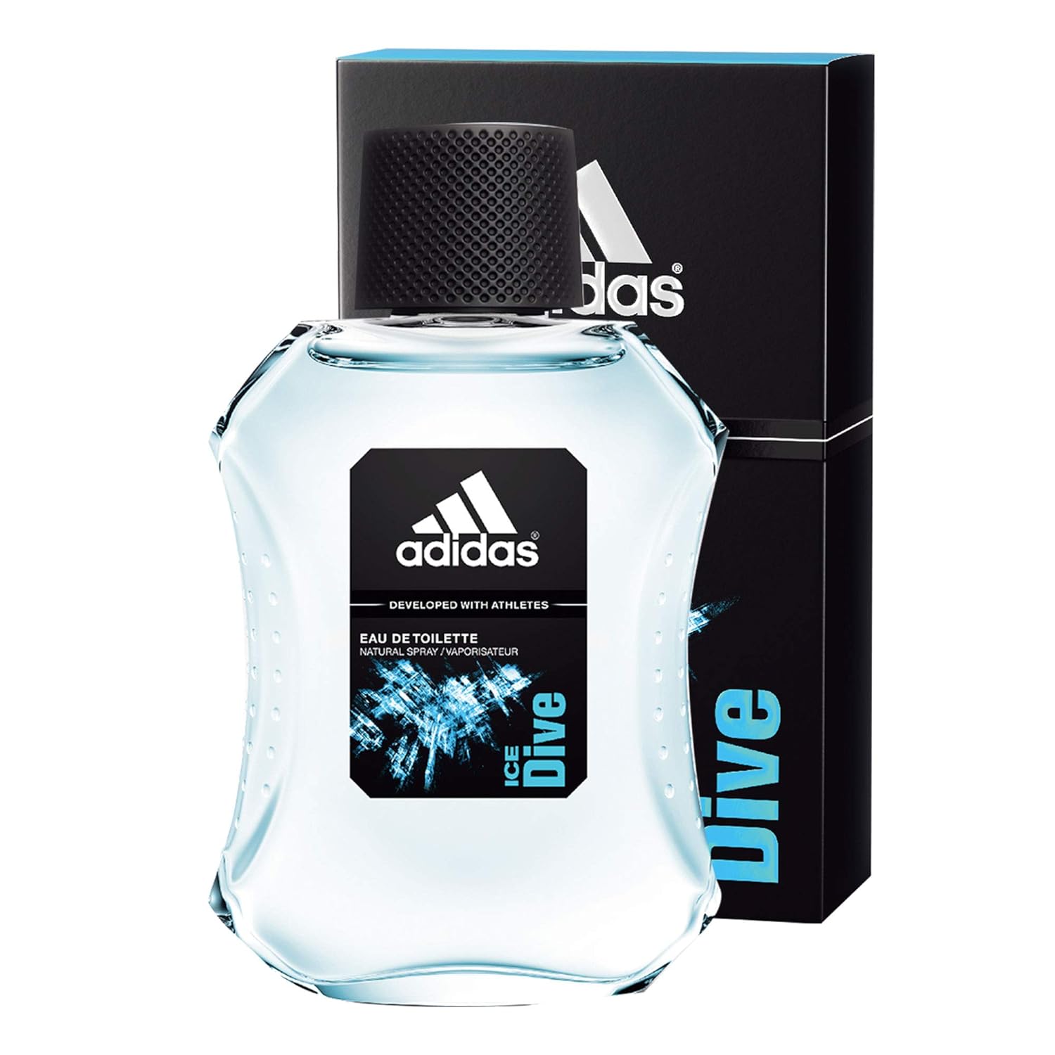 Adidas Ice Dive + Team Force Eau De Toilette Spray 100ml 3.4 Fl.oz. Each Pack Of 2 Developed With Athletes | Perfect Gift For Husband