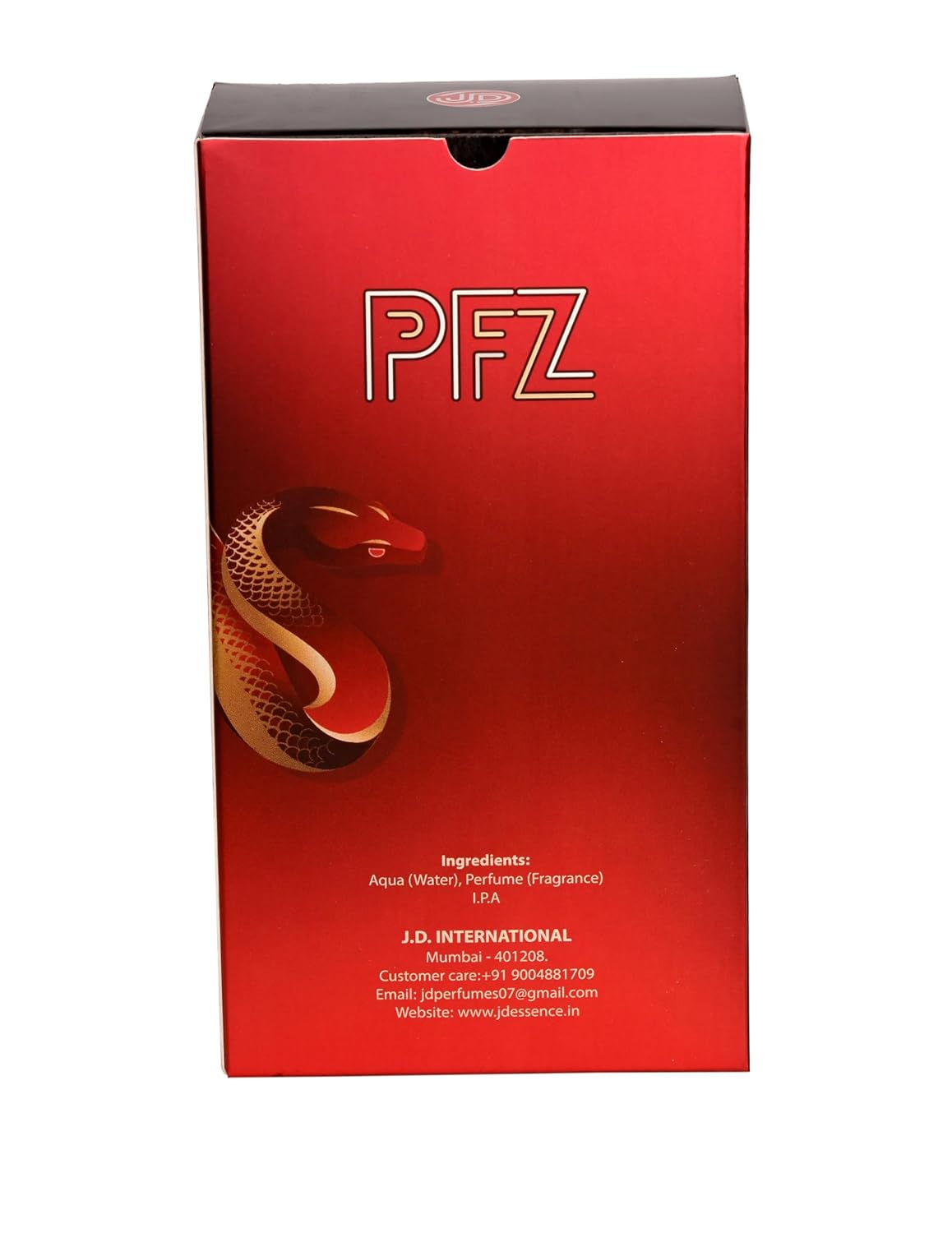 JD International Pfz Apparel Unisex Perfume With Long Lasting Fragrance - 100ml, 3.4 Fl.oz.  | Perfume For Men & Women