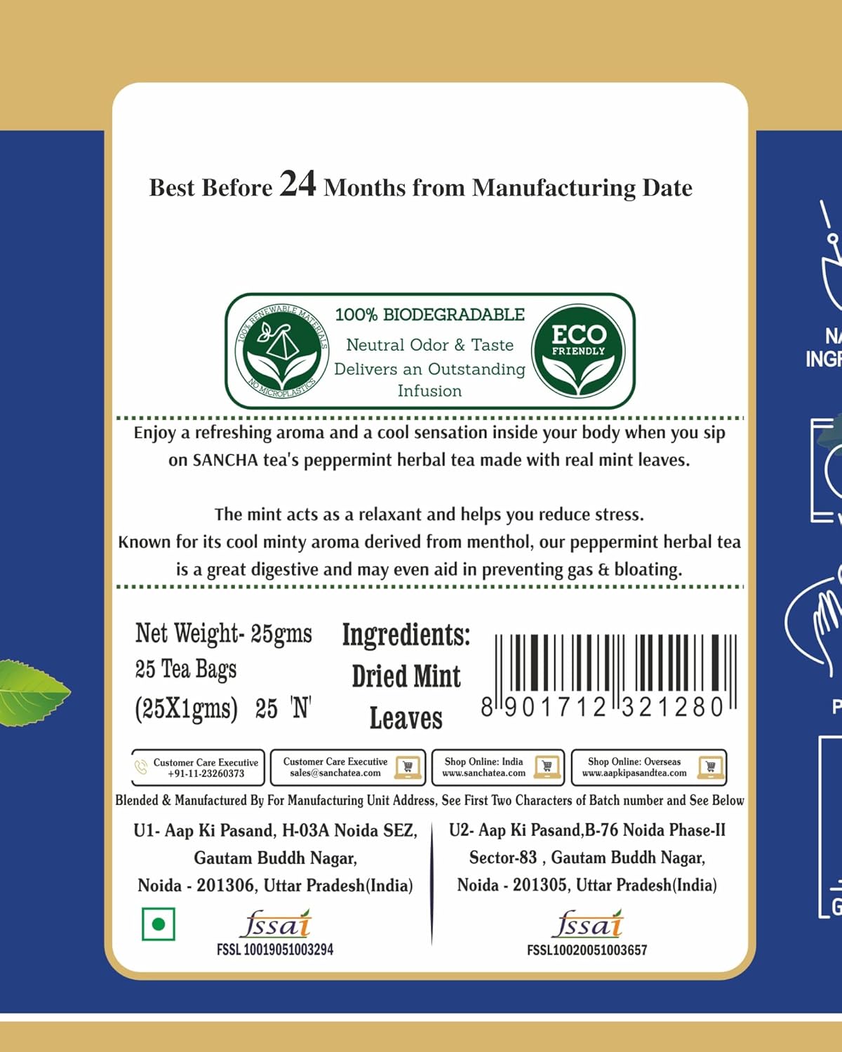 San-Cha Herbal Tea Combo Pack Of 3 - Sleeping Beauty + Peppermint Tea + Ayurveda Three Tulsi Herbal Tea Bags, 75 Pyramid Tea Bags | Zero Caffeine, Environment Friendly