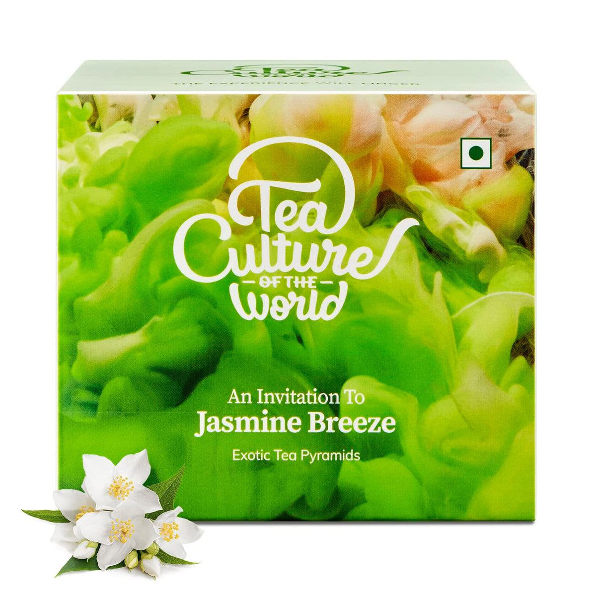 Tea Culture Of The World Jasmine Breeze Green Tea - 16 Tea Bags | Made With Whole Leaf Green Tea, Natural Jasmine Flowers - Pure Elegance, Smooth & Floral | High Caffeine