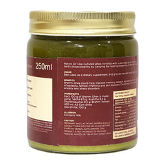 Natural (Brahmi) A2 Gir Cow Cultured Desi Ghee By Two Brothers Organic Farms | Naturally & Healthy Protein Fiber Desi Ghee Good For Weight Loss | (250ml) 8.4 Ounce | Jar Pack