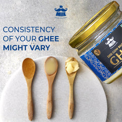 Pure Natural Desi Cow Bilona Ghee By Mr. Milk | Rich In Nutrients & Energy Healthy Pure Desi Ghee Good For Diet | (250ml) 8.4 Ounce | Jar Pack