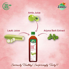 Zandu Heart Care Juice Helps Maintain Healthy Heart Function, Relieves Stress & Boosts Immunity | 1 Litre 2.2lbs