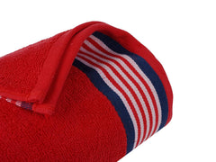Casa Copenhagen, Germany Design He & She Super Soft Collection 100% Cotton 2 Pieces Large Bath Towel 525 Gsm - American Blue & American Red