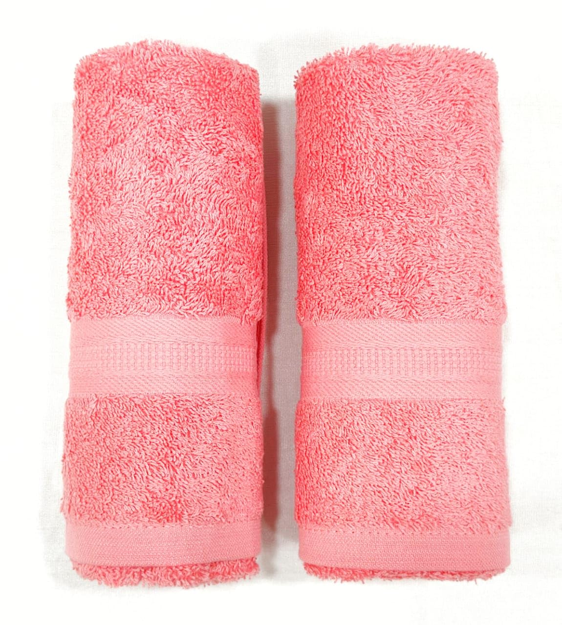 Bombay Dyeing Plain Santino 500 Gsm Cotton Hand Towel Set - Baby Pink (2 Piece)