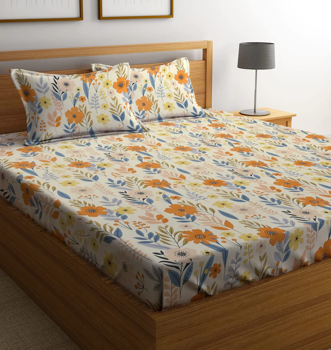 Super King Size Bedsheets With 2 King Size Pillow Covers | 108 X 108 Inches, Multicolor - Perfectly For Gifting Wedding Anniversary, Mother’S Day, Birthday