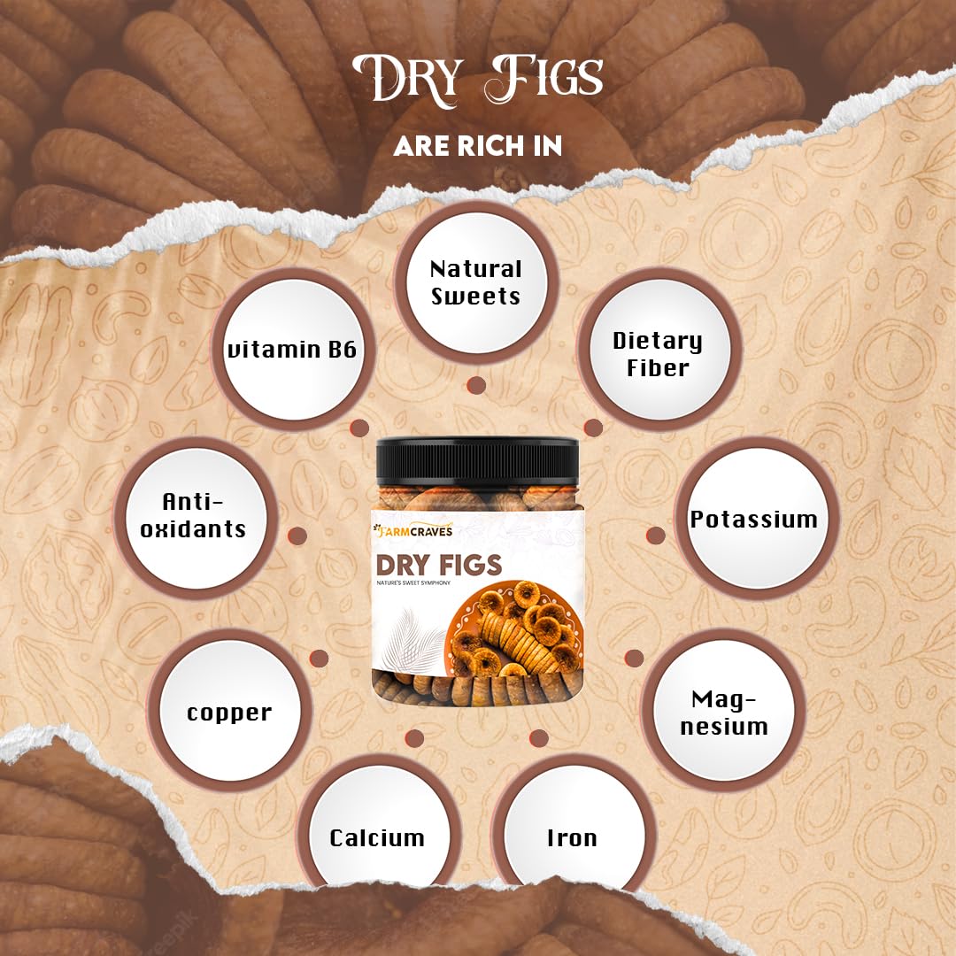 100% Natural Farm Fresh Anjeer Figs By Farmcraves 500gm, | Healthy & Nutritions Rich Source Of Healthy Dry Fruit Snack Jar Pack | 17.6 Ounce | Pack Of 2