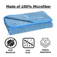 Cotton Bolls Microfiber Large Bath Towel 800 Gsm | Quick Dry Super Soft Higly Absorbent Lint Free Bath Towel For Men & Women, Travel, Gym, Beach, Pool, Yoga (Aqua)