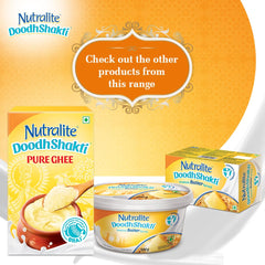 100% Natural Doodhshakti Pure Ghee By Nutralite | Rich Source Of Vitamin A & Healthy Delicious Pure Ghee Good For Halwa | (1 Liters) 33.8 Ounce | Box Pack