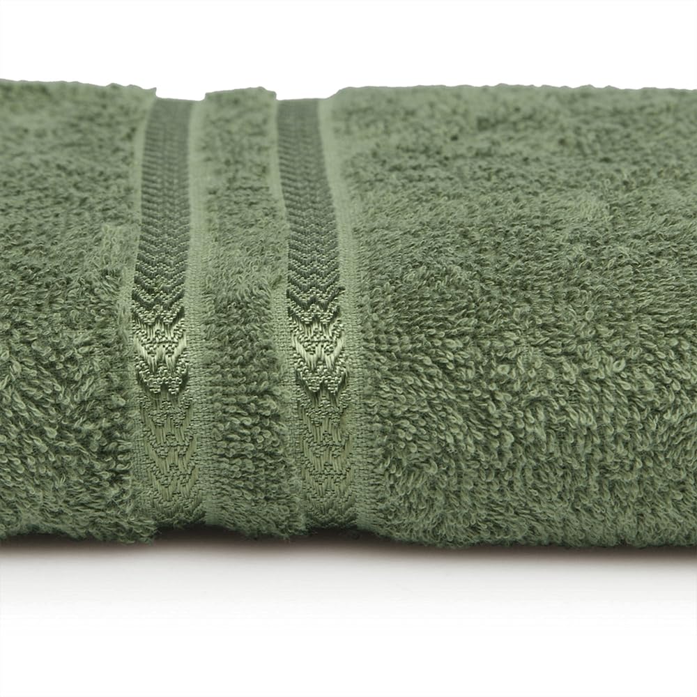 Welspun 100% Cotton Quick Dry Bath Towel 400 Gsm | High Absorbency Super Soft, Fast Drying Bath Towels (Green)