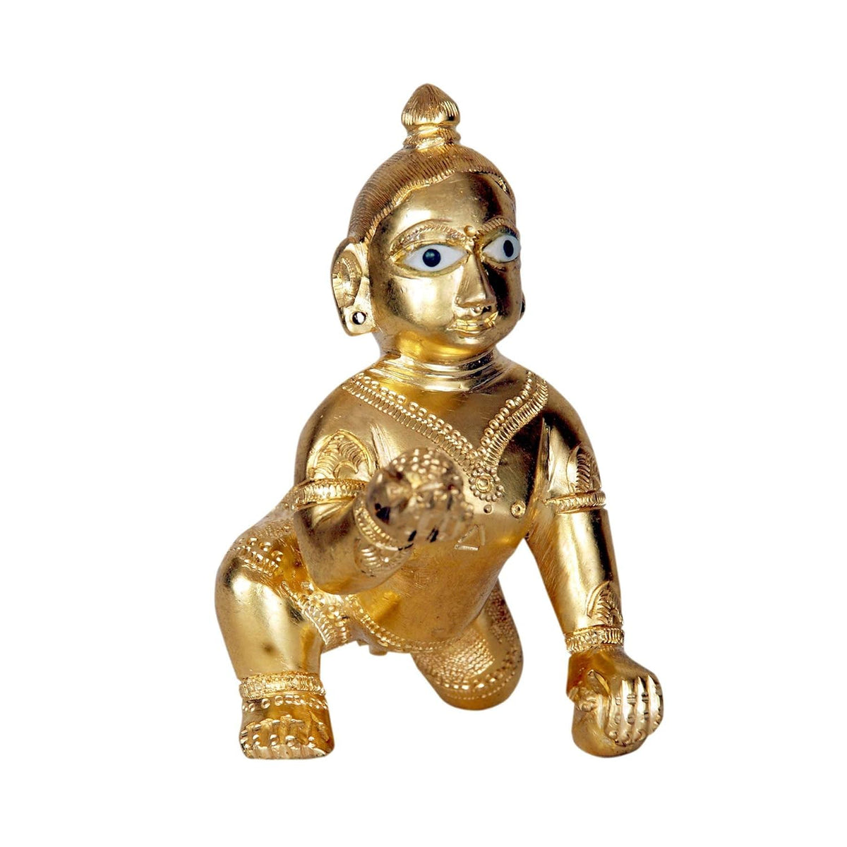Laddu Gopal Idol, Lord Krishna, Thakur Ji Murti, Gold, Brass, Bal Gopal Ji, Metal Gopal Ji, Handmade, Makhan Chor, Radha & Krishna | All Occasion & Festivals, God Idol