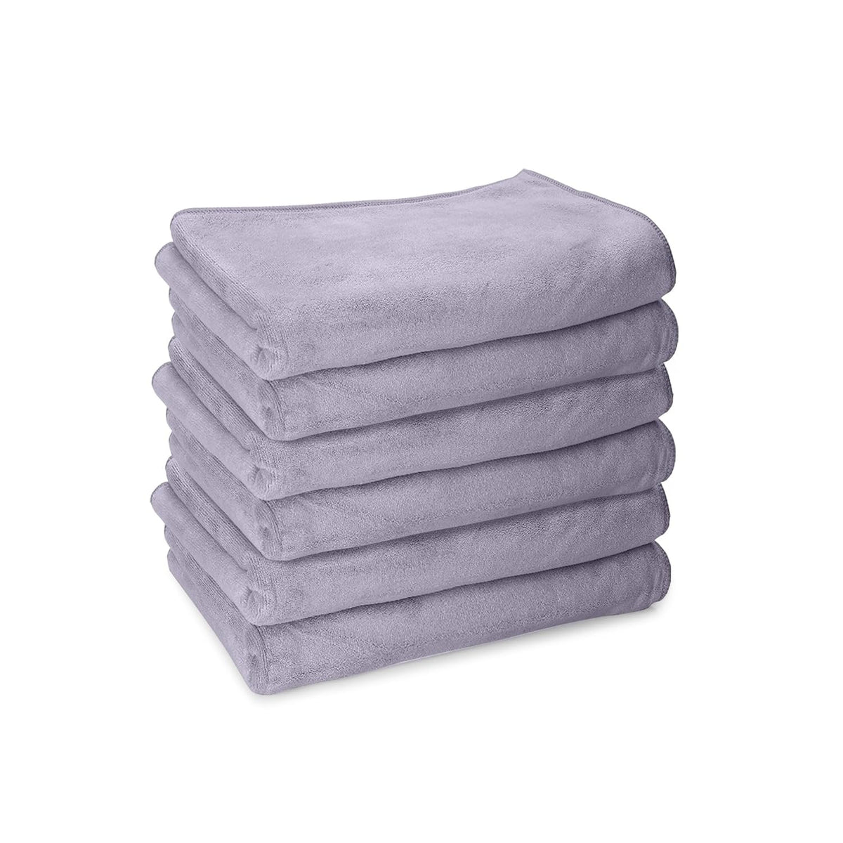 Housse Premium Microfiber Face Towel 900 Gsm | Korean Beauty Ultra Absorbent, Odour-Free, Quick Dry Face Towel (Pack Of 6) - Lilac Purple