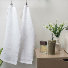 Spread Spain Resort Luxury Cotton Hand Towel 750 Gsm Maximum Softness & Absorbency, Ultra-Durable For Luxury Hotel & Spa Quality Hand Towel- White (2 Piece)