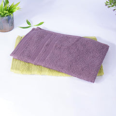 Kuber Industries Cotton Hand Towel 1200 Gsm | Super Soft, Quick Absorbent & Anti-Bacterial Gym & Workout Towels - Purple & Green (6 Pieces)