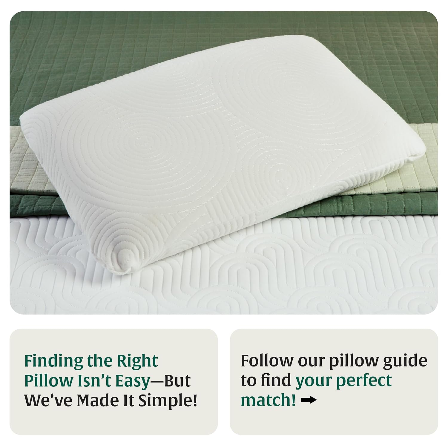 Memory Foam Pillow For Neck & Shoulder Pain Relief - Standard Size - 6 Inch | Cervical Pillow For Sleeping - Orthopedic Thick Pillow For Back, Side & Stomach Sleepers - Set Of 2