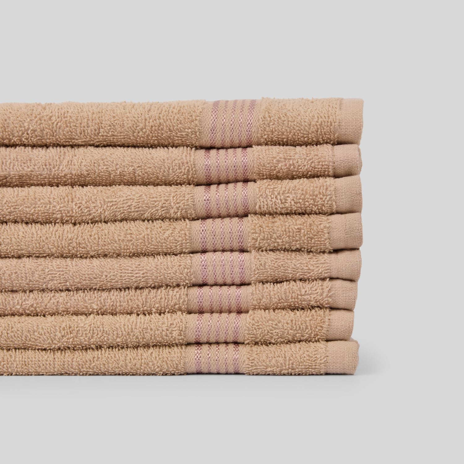 Kopa By Bianca 100% Cotton Soft Terry Face Towel 400 Gsm (Taupe) -Pack Of 8
