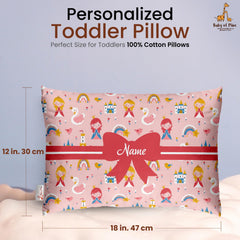 Personalized Pillow For Kids, Super Soft Cotton Kids Cushion - 12 X 18 Inches | Custom Name, For 5 Years Old Kids, Adorable Prints | For Head, Neck Support Baby Pillow - Pillow 14