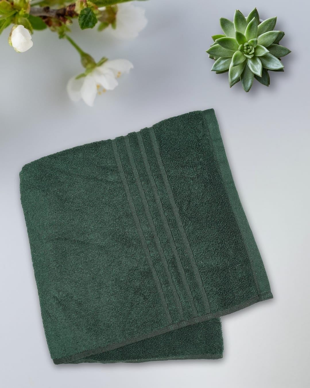 Meraro Cotton Bath Towel 500 Gsm | Large Size Towel For Home Salon, Spa, Gym Beach- Soft & Absorbent Towel (Green)