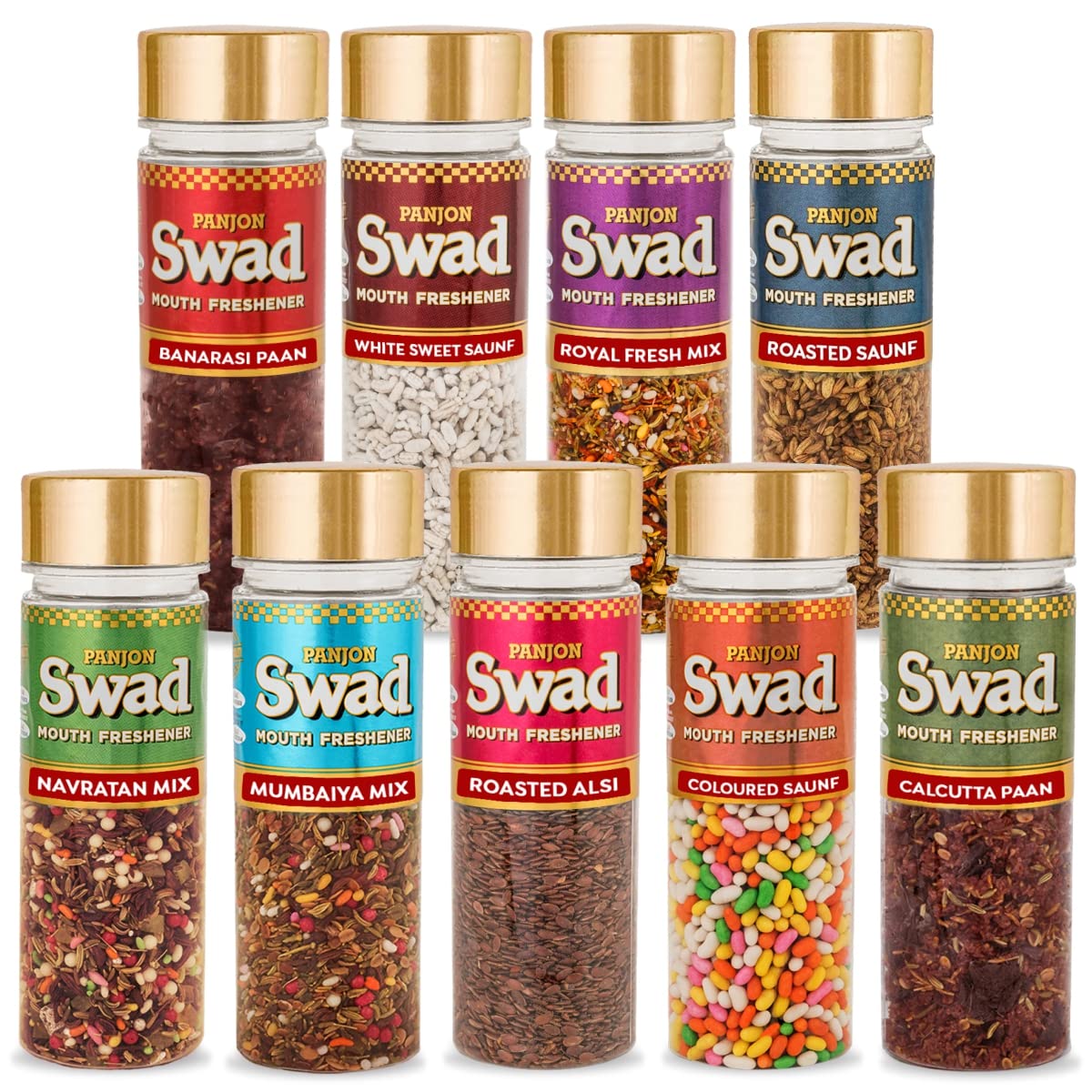 Panjon Swad Mouth Fresheners Big Combo Pack 9 Bottles
