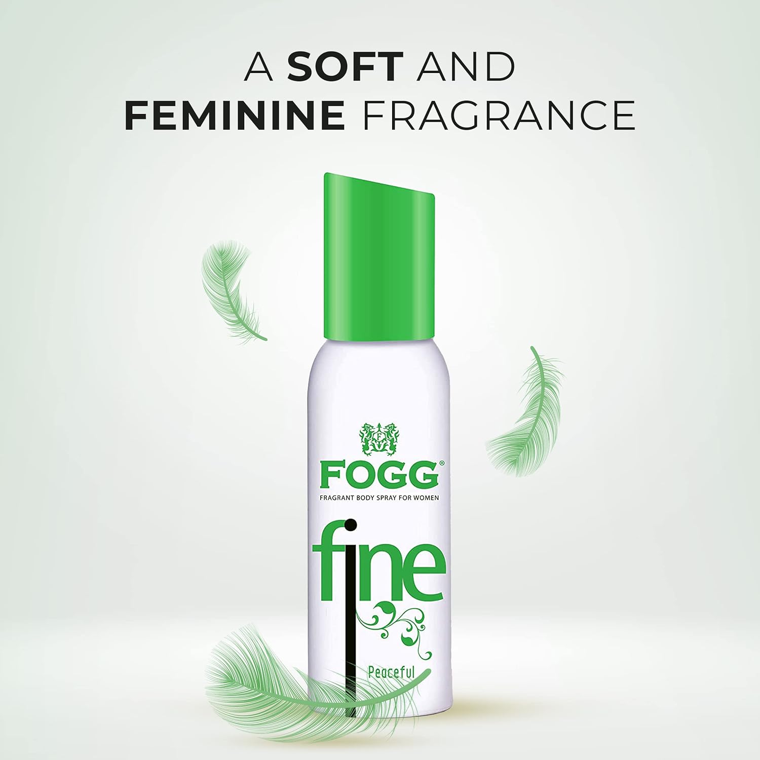 Fogg Fine Peaceful No Gas Deodorant For Women | Long-lasting Perfume Body Spray 120 Ml 4 Fl.oz.