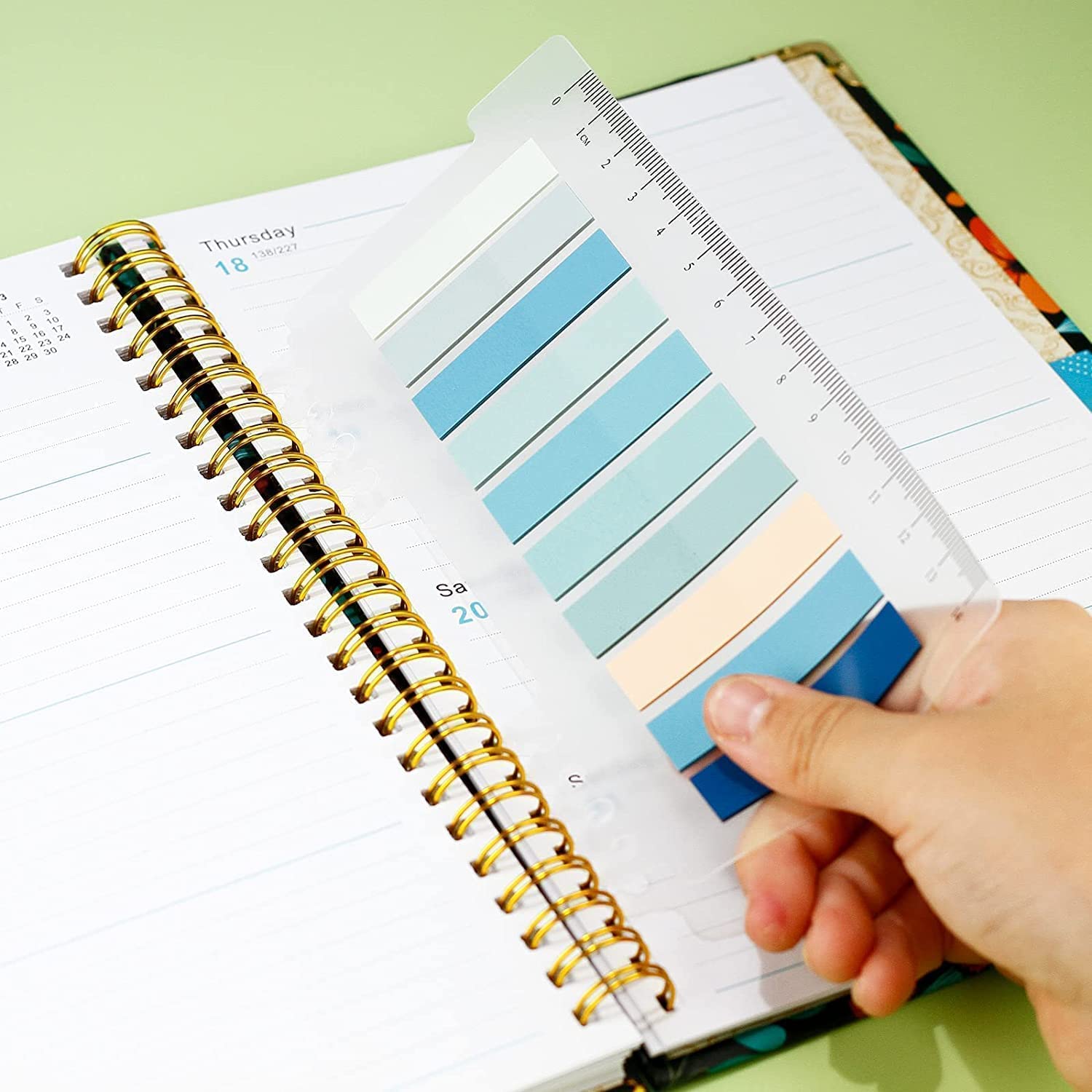 Index Tabs Sticky Notes With Ruler 50 Color Sticky Tabs For Notebook, Books - 5 Packs