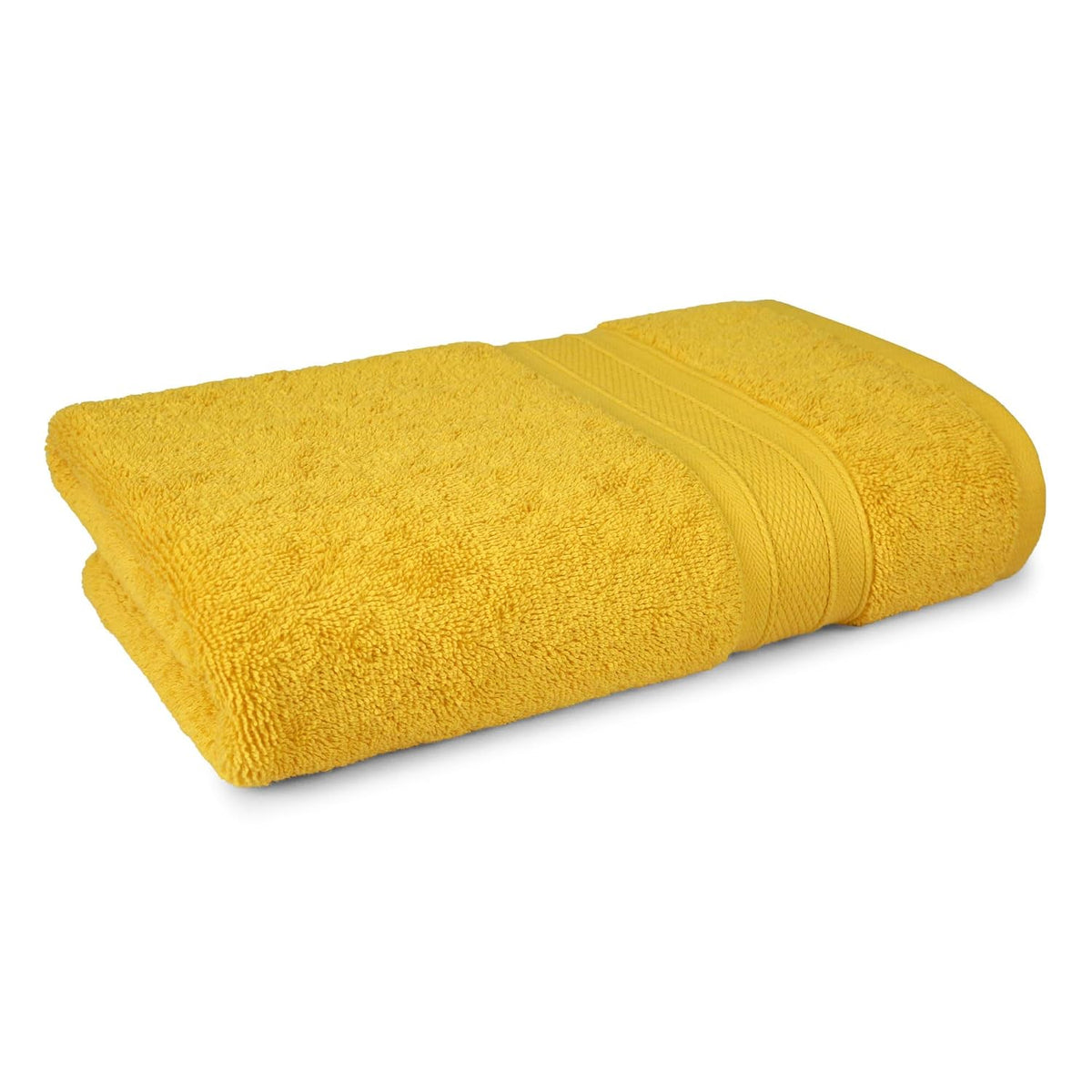 Trident Soft Comfort Air Rich 100% Cotton Bath Towels 500 Gsm | Large Size Bathroom Towels For Men/Women (Mustard Yellow)