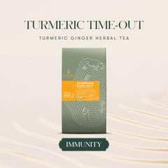 Luxmi Estates Turmeric Timeout Spice Herbal Tea - 50gm, 1.7 Ounce, 25 Tea Bags | USDA Certified Organic Herbal Tea - Caffeine Free Herbal Tea | Made With Turmeric, Ginger, Cardamom, Black Pepper