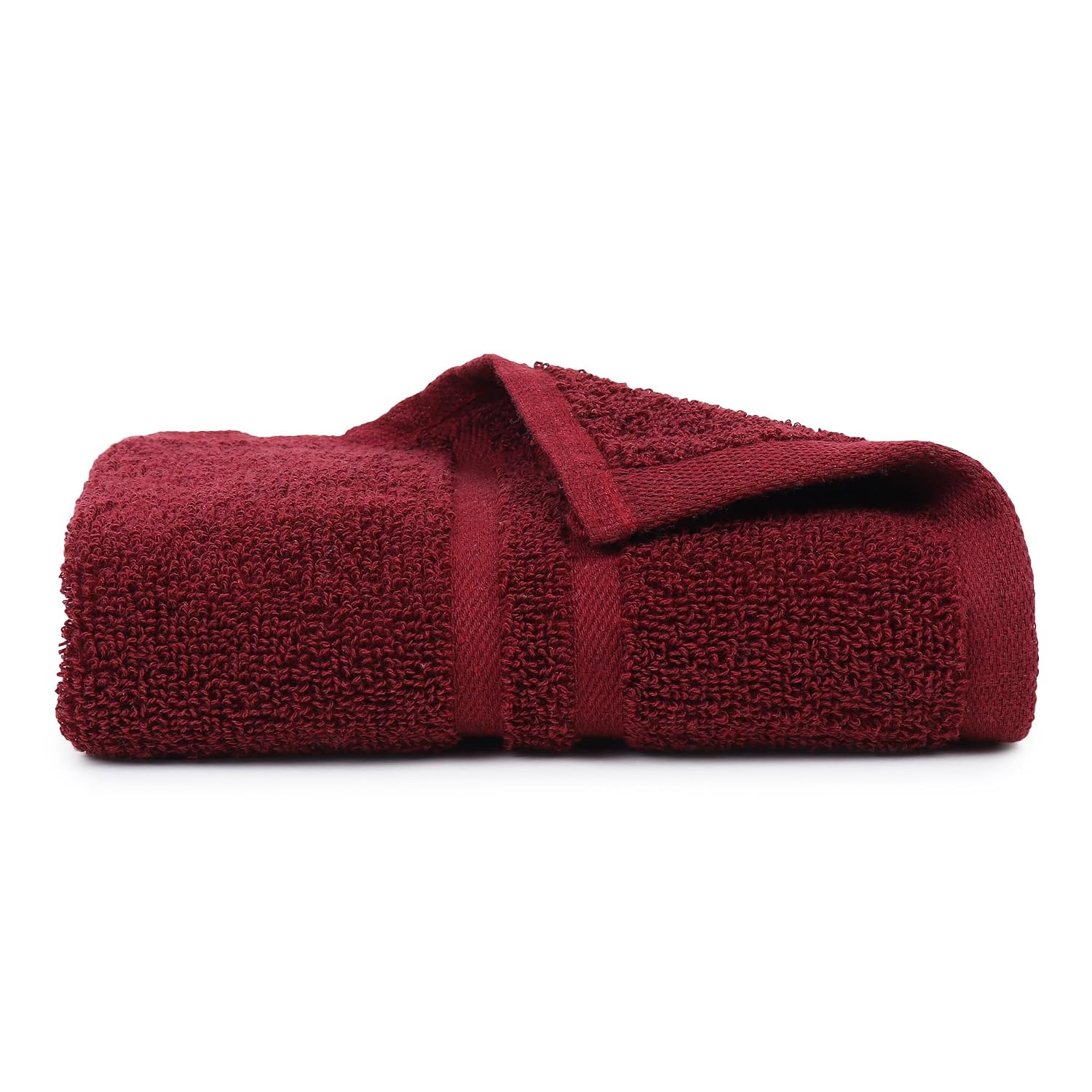 Zahya Terry Cotton Hand Towels 800 Gsm | Soft, & Absorbent Hand, Face, Gym & Travel Use (Maroon) - Pack Of 4