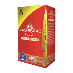Organic Pure Svasti Desi Cow Ghee By Aashirvaad | Naturally & Healthy Protein Fiber Desi Ghee For Everyday Use | 2 Litre (1 Lite * 2) 67.6 Ounce | Combo Pack