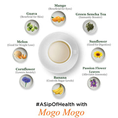 TGL Co. Mogo Mogo Green Tea - 16 Pyramid Tea Bags, 32gm, 1.1 Ounce | Immunity Booster, Richness Of Flavors - Hot & Ice Fruit Tea | Juicy Goodness Of Mangoes - Low Caffeine