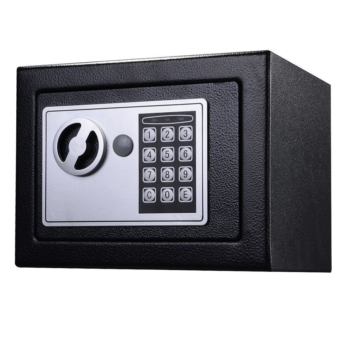 Home Digital Safe Electronic Cabinet Safes Cash Box Wall Safe With Key 4.6l ,Money Box Wall Mounted For Office Hotel 230mm X 170mm X 170mm, Colour - Black