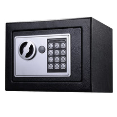 Home Digital Safe Electronic Cabinet Safes Cash Box Wall Safe With Key 4.6l ,Money Box Wall Mounted For Office Hotel 230mm X 170mm X 170mm, Colour - Black