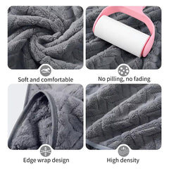 Housse Microfiber Nova Coral Fleece Face Towel 600 Gsm | Ultra Soft Super Absorbent Towels For Gym, Yoga & Beach (Grey) - Pack Of 4