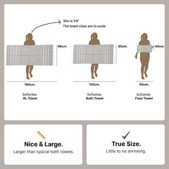 Indihaus Premium Large Cotton Bath Towels 380 Gsm | Soft, Absorbent & Comfortable Large Size Bath Towels | Set Of 2 (Serene Beige & Earthy Crimson)