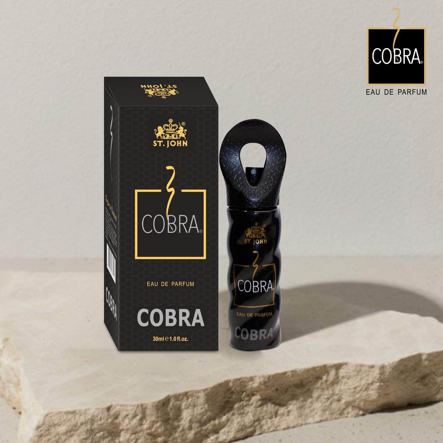 St. john Cobra Live Body Deodorant 450ml 15.2 Fl.oz. & Cobra Eau De Perfume 15ml 0.5 Fl.oz. Pack Of 4 | Perfect Gift Set For Men & Women