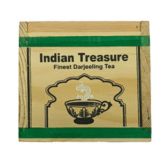 Duncans Indian Treasure Finest Darjeeling Tea - 100gm X 2 Wooden Chestlet, 3.5 Ounce Each | Superior Flavor & Aroma - Medium Caffeine Loose Leaf Tea, Beautifully Crafted