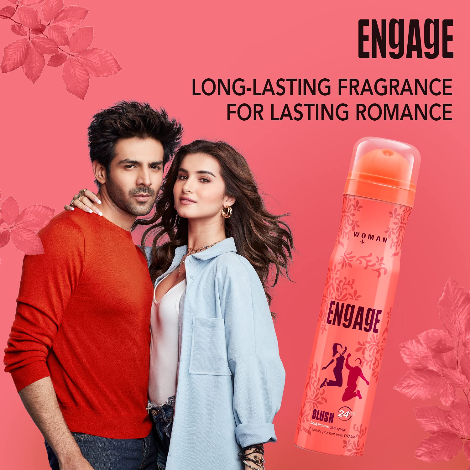 Engage Blush Deodorant For Women | Fruity & Floral , Skin Friendly Deodorant Body Spray 150ml 5 Fl.oz.