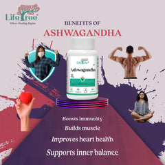 Lifetree Ashwagandha Supplement Extra Strength Natural Formulation, Support Strength & Energy Supports Healthy Immune System Capsules Ayurvedic Medicine | 60 Capsules 100gm 0.2lbs