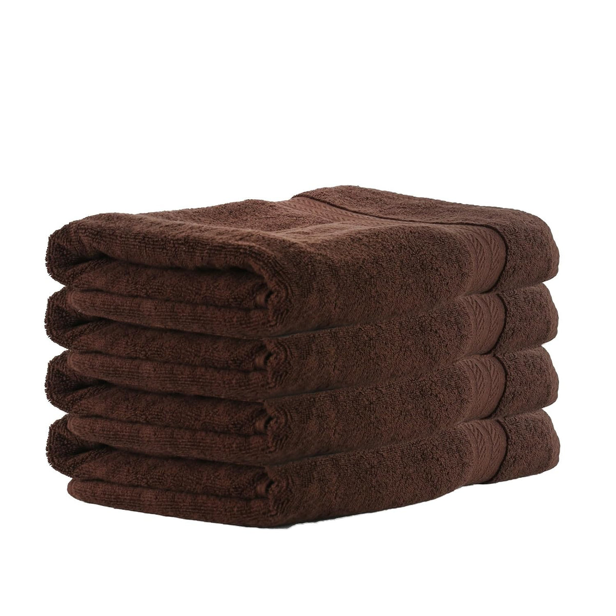 Fresh From Loom Luxury Edition Egyptian 100% Pure Cotton Bath Towel 2400 Gsm | High Water Heavy Soft Dual Stitched Bath Towel (Brown) - 4 Pcs