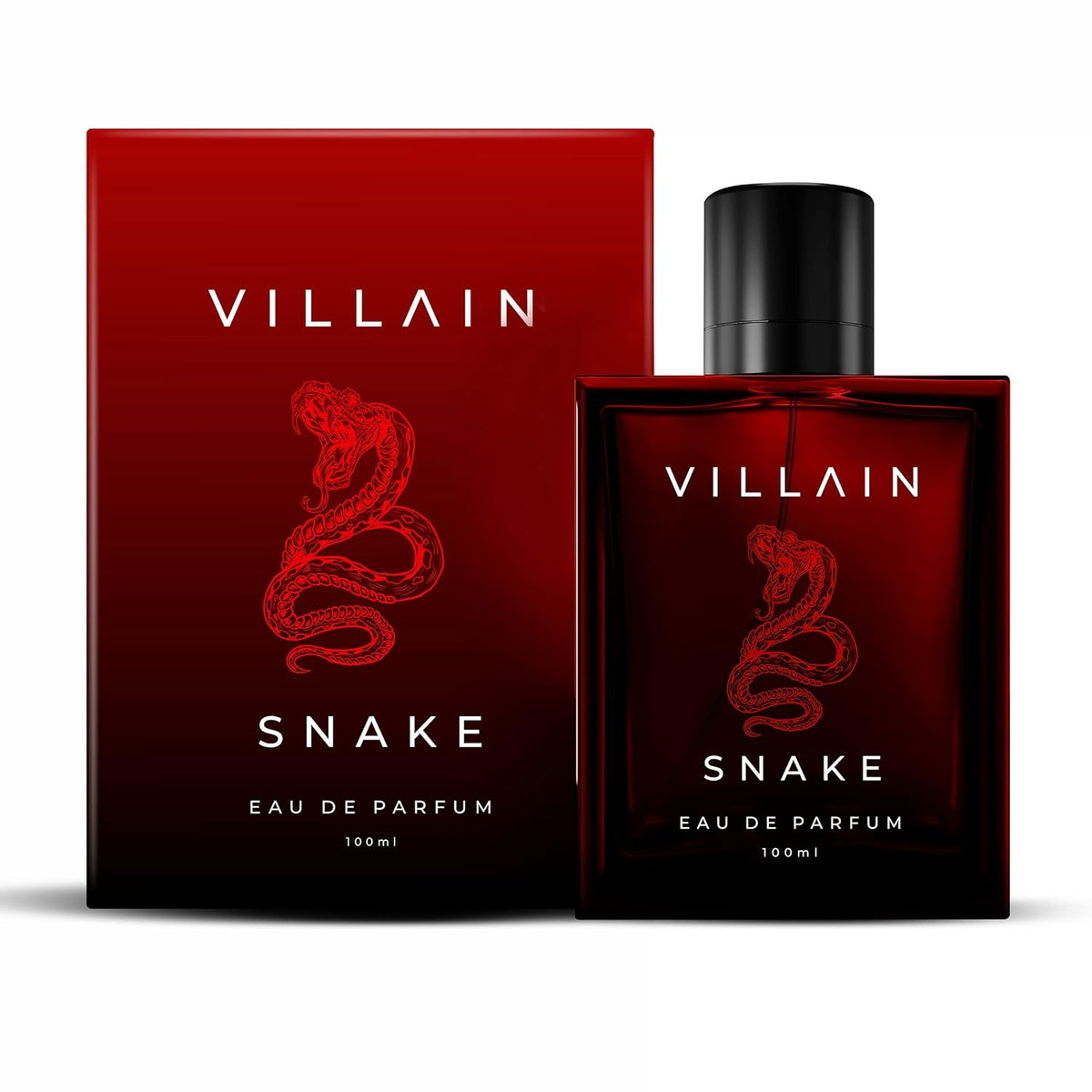 Villain Snake Eau De Parfum 100ml 3.4 Fl.oz. Strong, Smoky, Sexy & Masculine Fragrance | Best Gift For Men