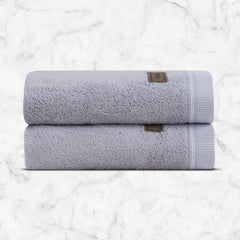 Spread Spain Bamboo Hand Towel 360 Gsm | Ultra Soft Absorbent & Quick Dry Towel For Daily Use, Gym, Pool, Travel, Sports & Yoga Set of 2 (Ash)
