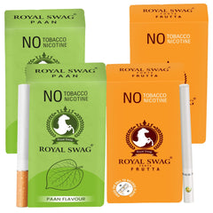 Royal Swag Natural Herbal Cigarettes Frutta, Paan Flavour (40 Sticks) 100% Tobacco-Free And Nicotine-Free With Ayurvedic Herbs Clove, Tulsi & More | Free From Additives And Chemicals