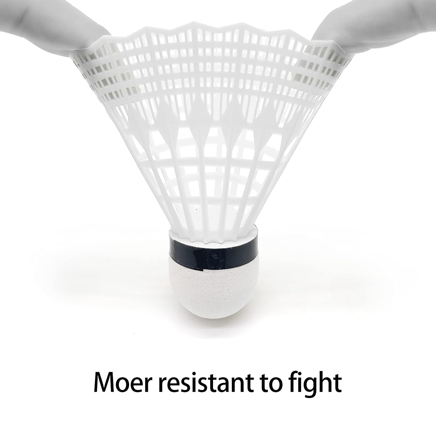 Taktzeit Badminton Nylon Shuttlecocks Birdies For Training And Backyard Family Game | White , Pack Of 12