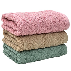 Stamio Cotton Hand Towels 600 Gsm | Home & Kitchen Use, Gym, Wash Basin, Sports | Soft, Absorbent, Quick Dry, Full Large Size (Set Of 3)- Light Pink, Beige & Mint Green