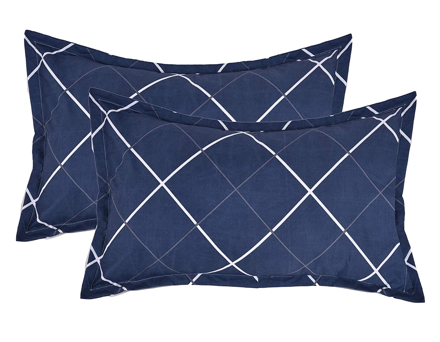 King Size Bedsheet For Double Bed With 2 Pillow Cover - 72 X 78 Inches, Navy Blue | Material Is Soft & Comfortable | All Around Elastic Fitted Bedsheet