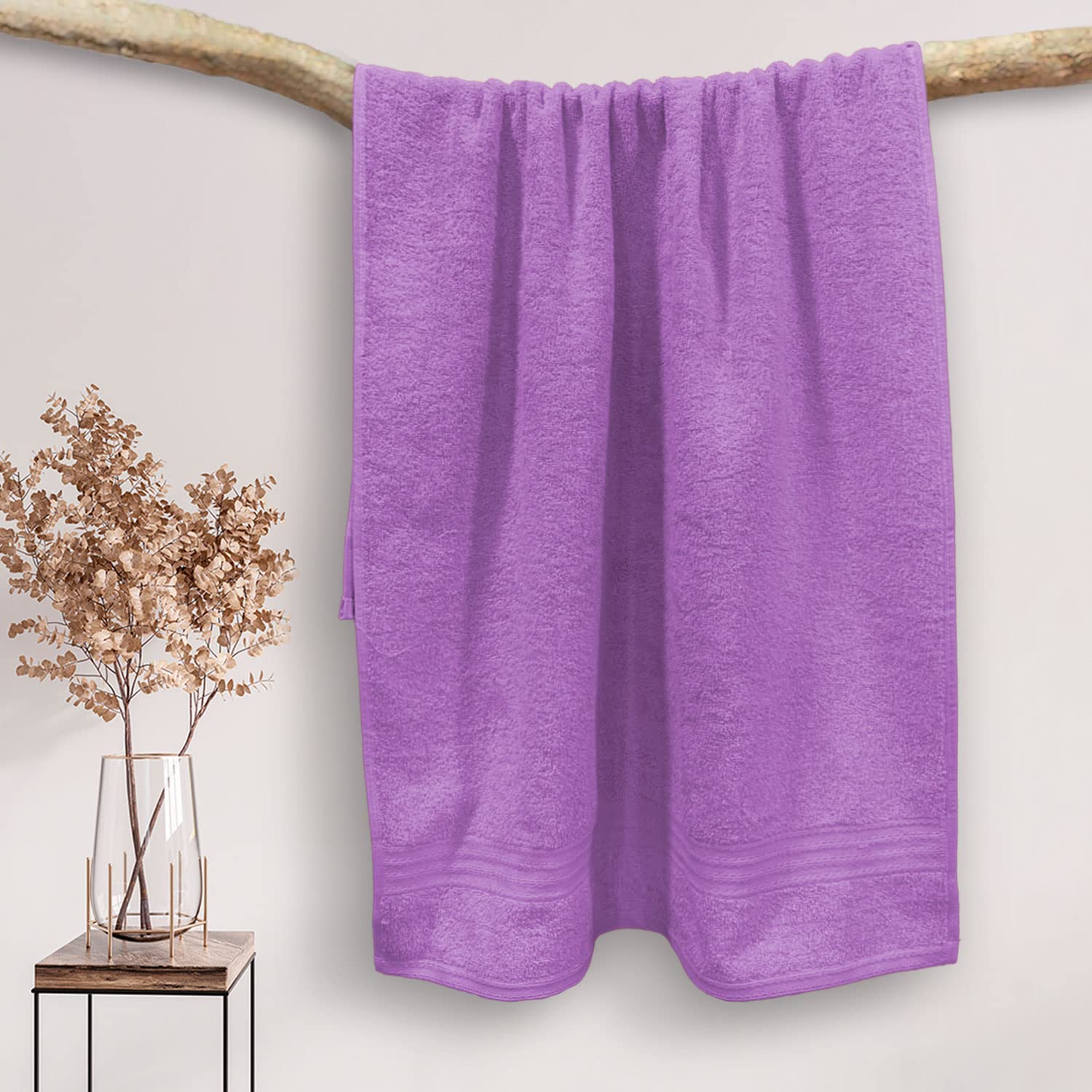Sassoon Anatolia 100% Cotton XL Bath Towel 500 Gsm | Extra Soft, Quick Drying & Super Absorbent Bath Towel For Men & Women (Grape)